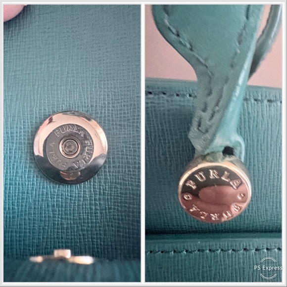 Furla Agata Leather Satchel in Teal Blue. LNC - Picture 6 of 16